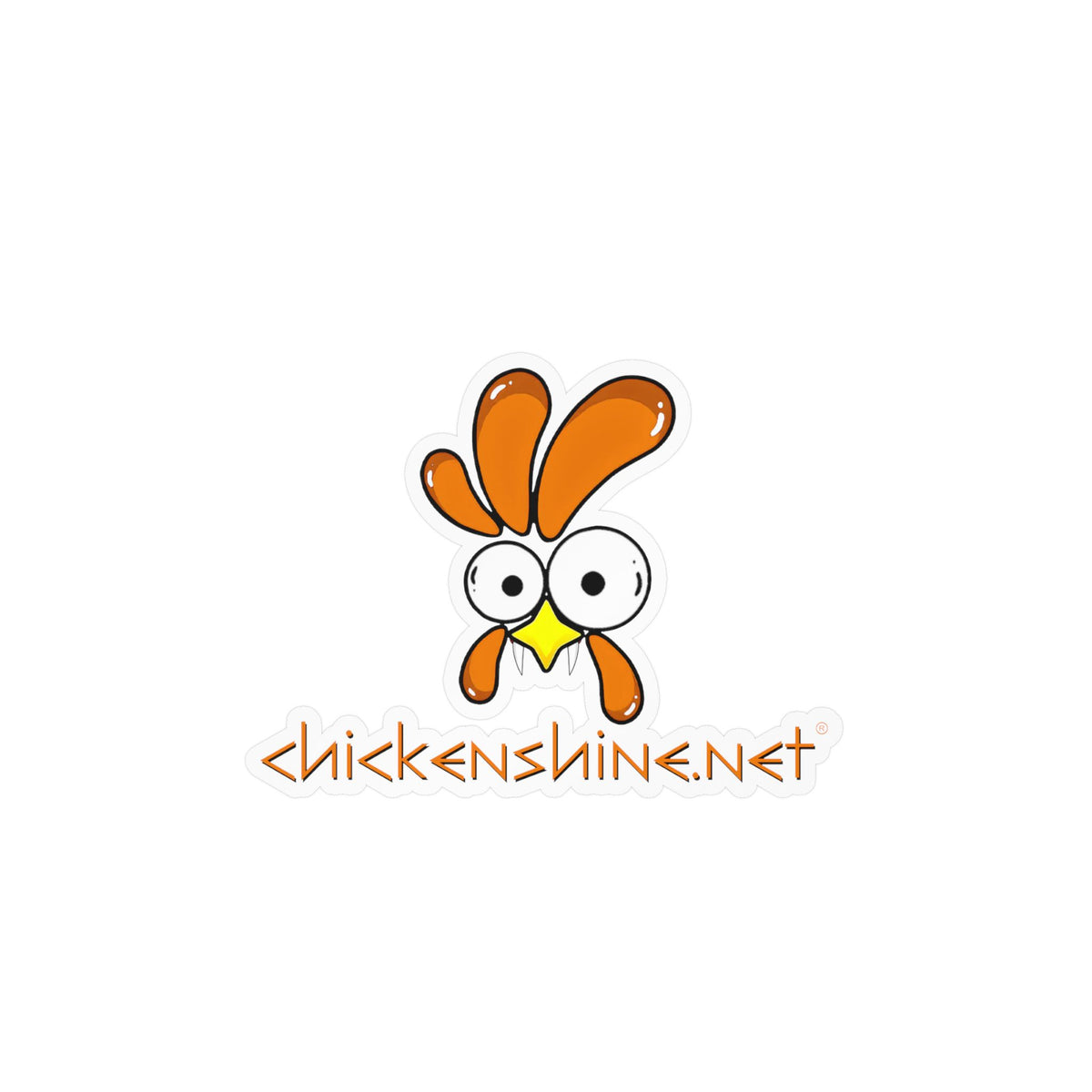 Halloween Chicken Shine Vinyl Sticker — Kiss-Cut Vampire Chicken Decal for Laptops, Water Bottles & Windows