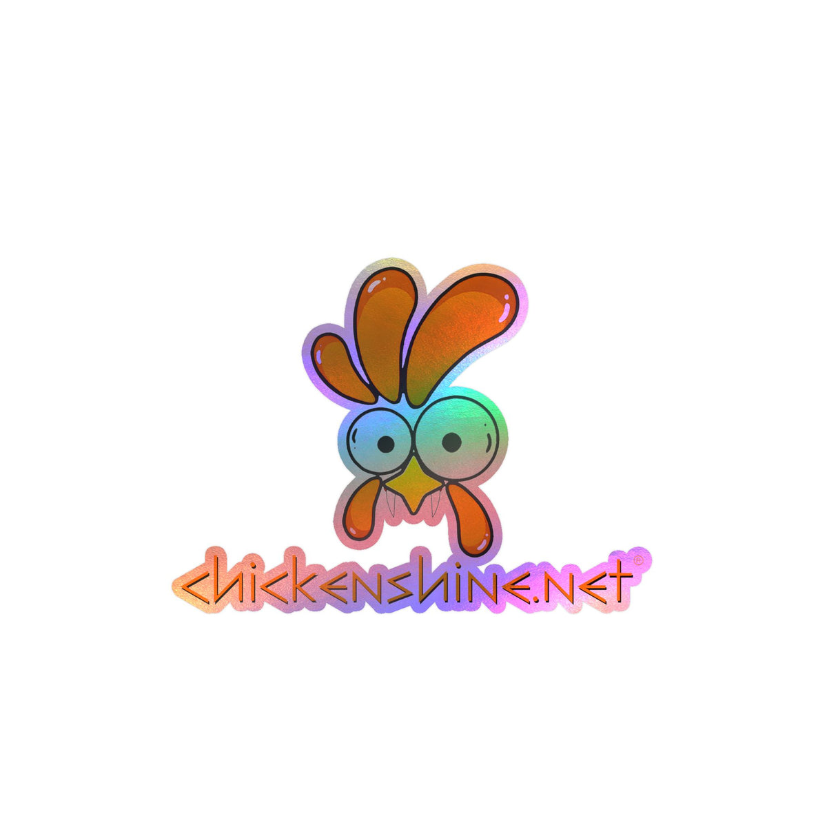 Halloween Chicken Shine Vinyl Sticker — Kiss-Cut Vampire Chicken Decal for Laptops, Water Bottles & Windows