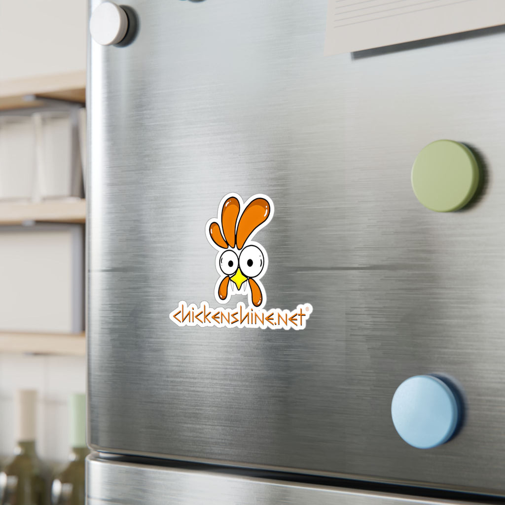 Halloween Chicken Shine Vinyl Sticker — Kiss-Cut Vampire Chicken Decal for Laptops, Water Bottles & Windows