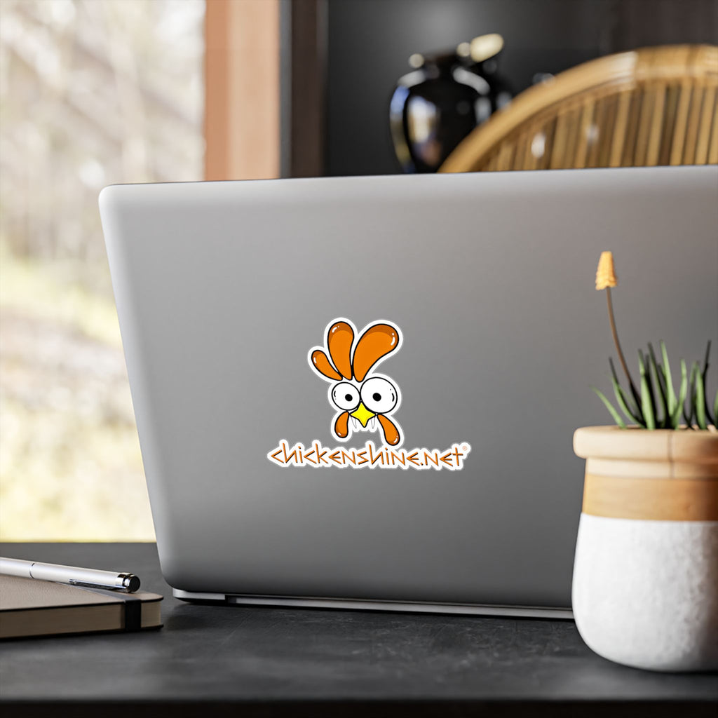 Halloween Chicken Shine Vinyl Sticker — Kiss-Cut Vampire Chicken Decal for Laptops, Water Bottles & Windows