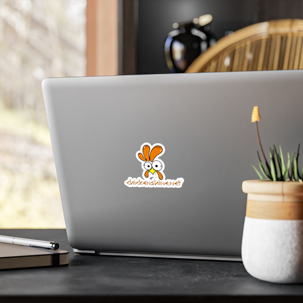 Halloween Chicken Shine Vinyl Sticker — Kiss-Cut Vampire Chicken Decal for Laptops, Water Bottles & Windows