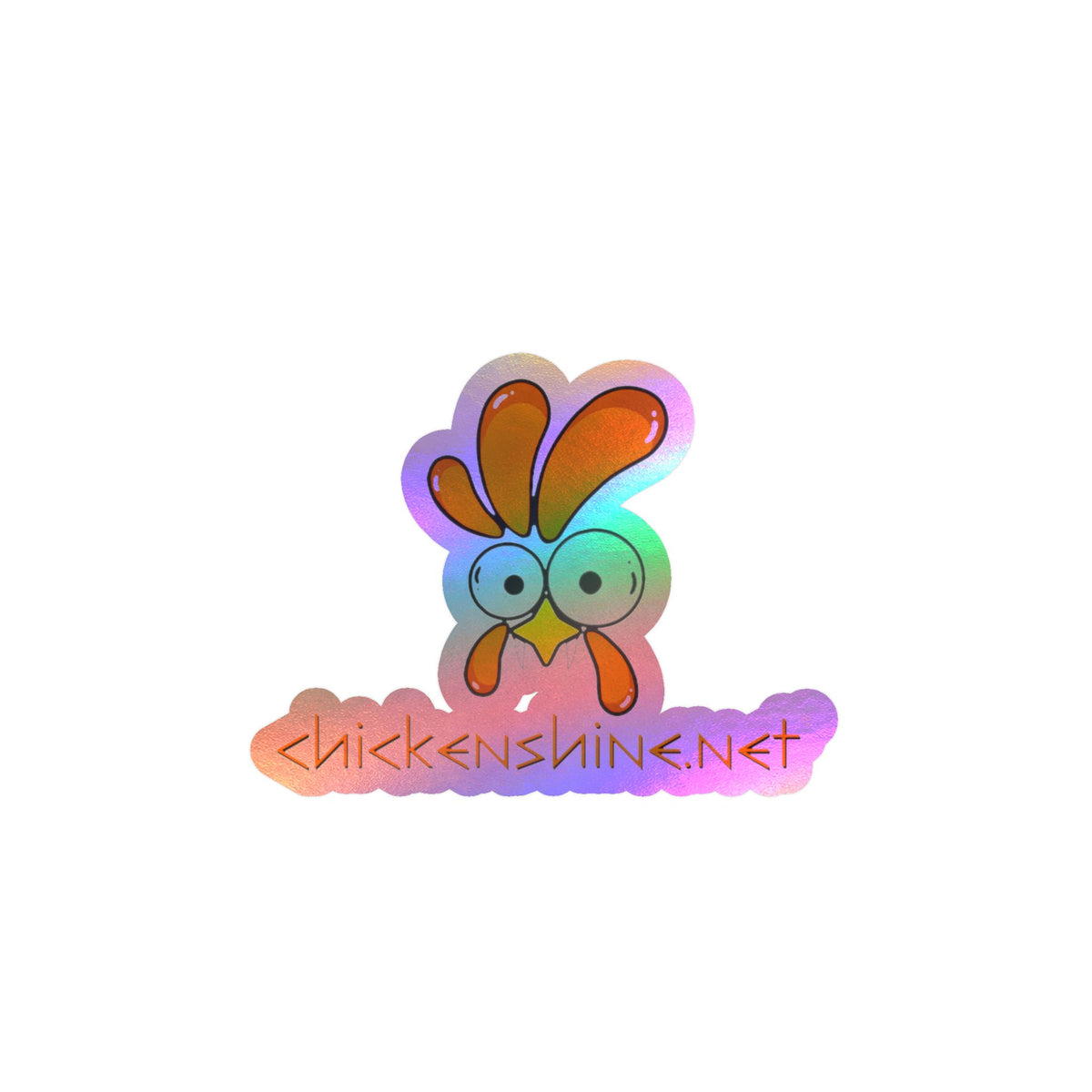 Halloween Chicken Shine Vinyl Sticker — Kiss-Cut Vampire Chicken Decal for Laptops, Water Bottles & Windows