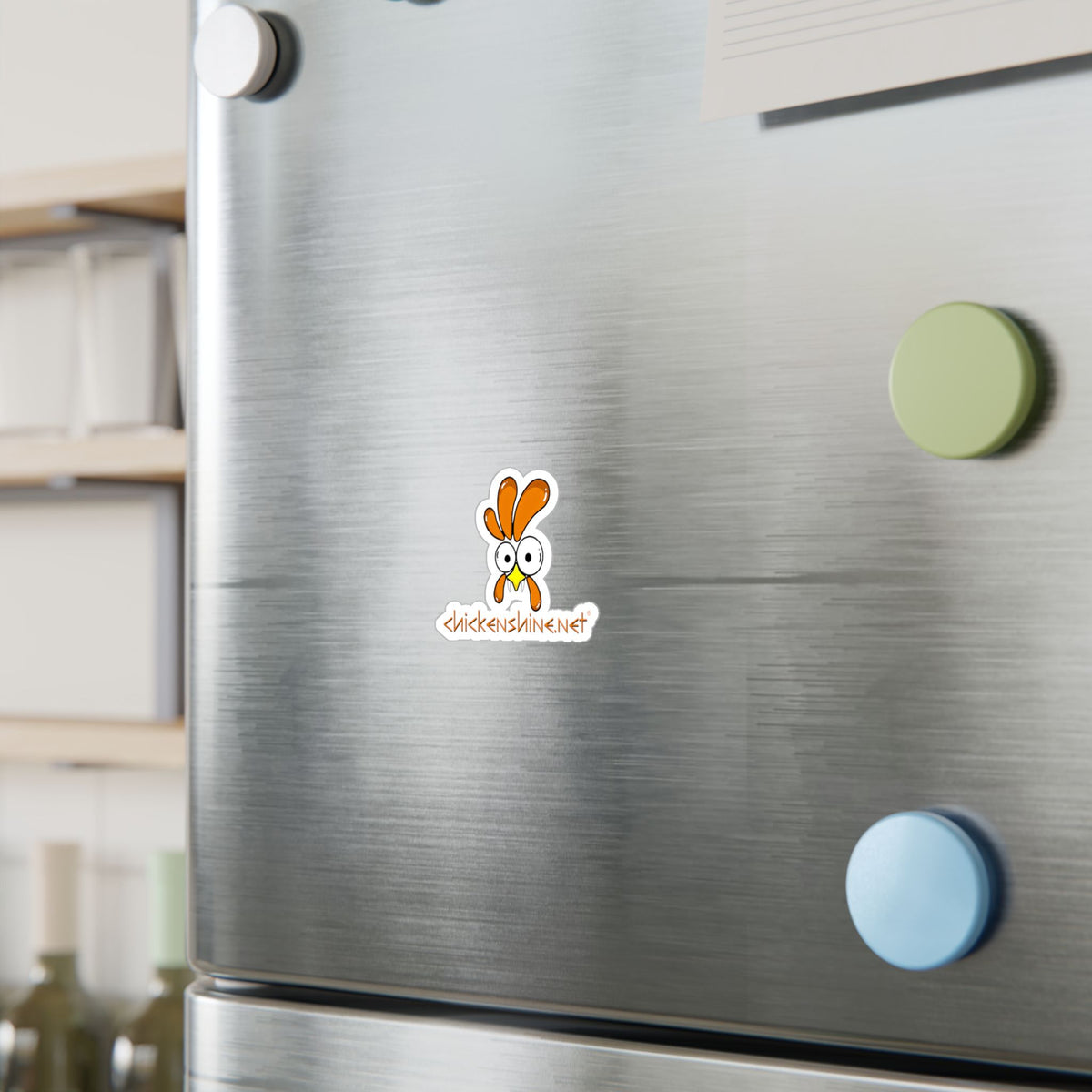 Halloween Chicken Shine Vinyl Sticker — Kiss-Cut Vampire Chicken Decal for Laptops, Water Bottles & Windows