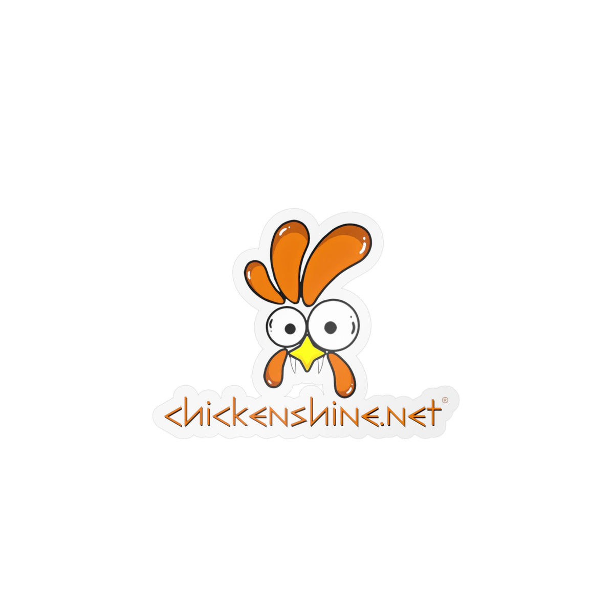 Halloween Chicken Shine Vinyl Sticker — Kiss-Cut Vampire Chicken Decal for Laptops, Water Bottles & Windows
