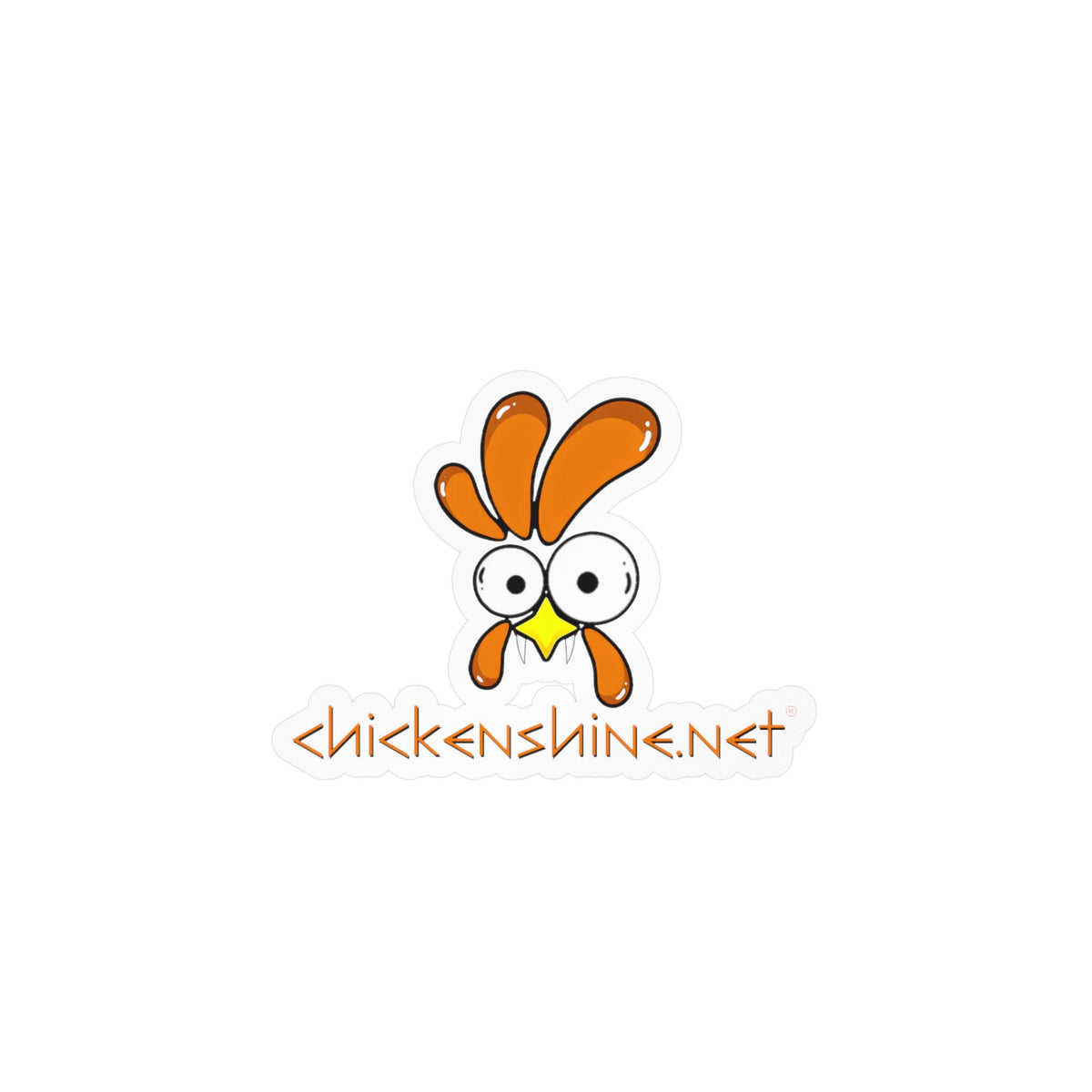 Halloween Chicken Shine Vinyl Sticker — Kiss-Cut Vampire Chicken Decal for Laptops, Water Bottles & Windows