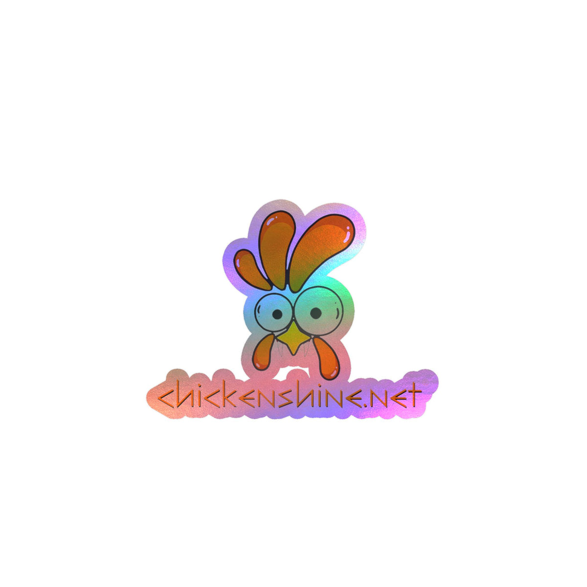 Halloween Chicken Shine Vinyl Sticker — Kiss-Cut Vampire Chicken Decal for Laptops, Water Bottles & Windows