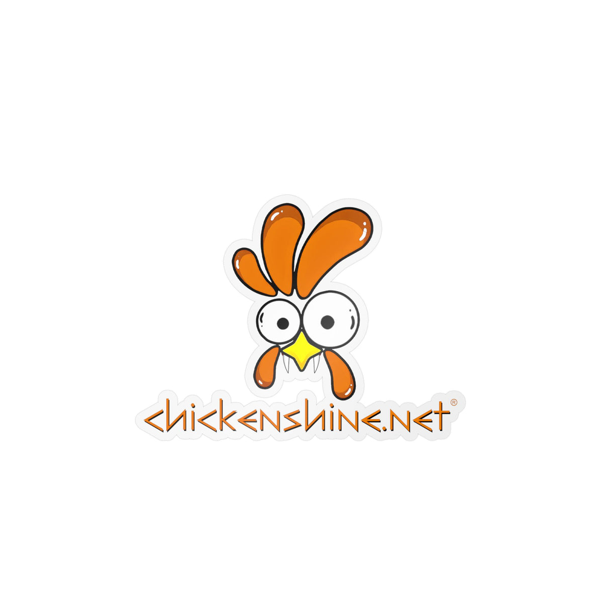Halloween Chicken Shine Vinyl Sticker — Kiss-Cut Vampire Chicken Decal for Laptops, Water Bottles & Windows