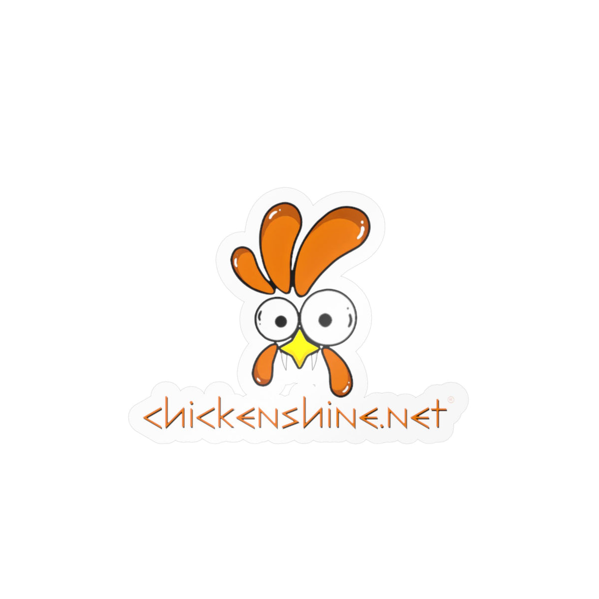 Halloween Chicken Shine Vinyl Sticker — Kiss-Cut Vampire Chicken Decal for Laptops, Water Bottles & Windows