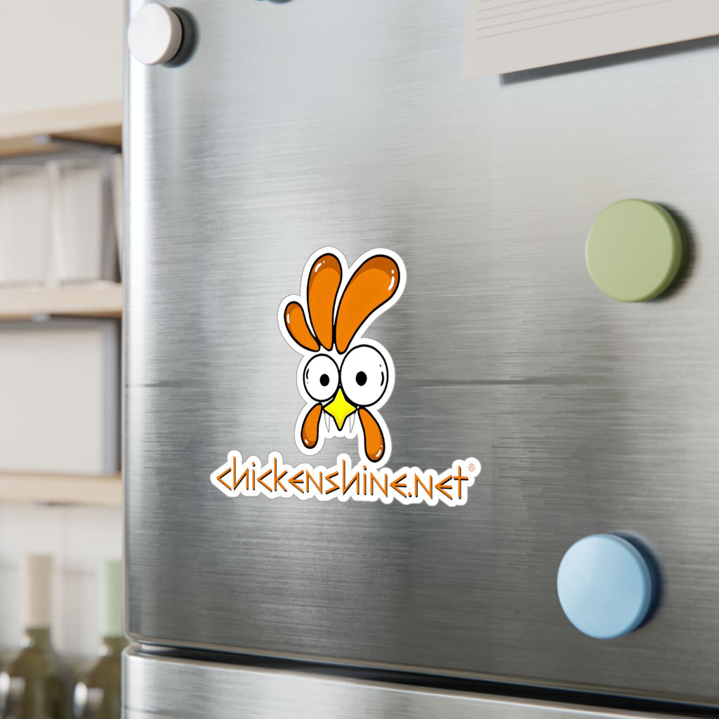 Halloween Chicken Shine Vinyl Sticker — Kiss-Cut Vampire Chicken Decal for Laptops, Water Bottles & Windows