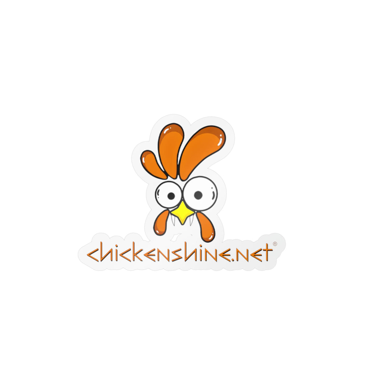 Halloween Chicken Shine Vinyl Sticker — Kiss-Cut Vampire Chicken Decal for Laptops, Water Bottles & Windows