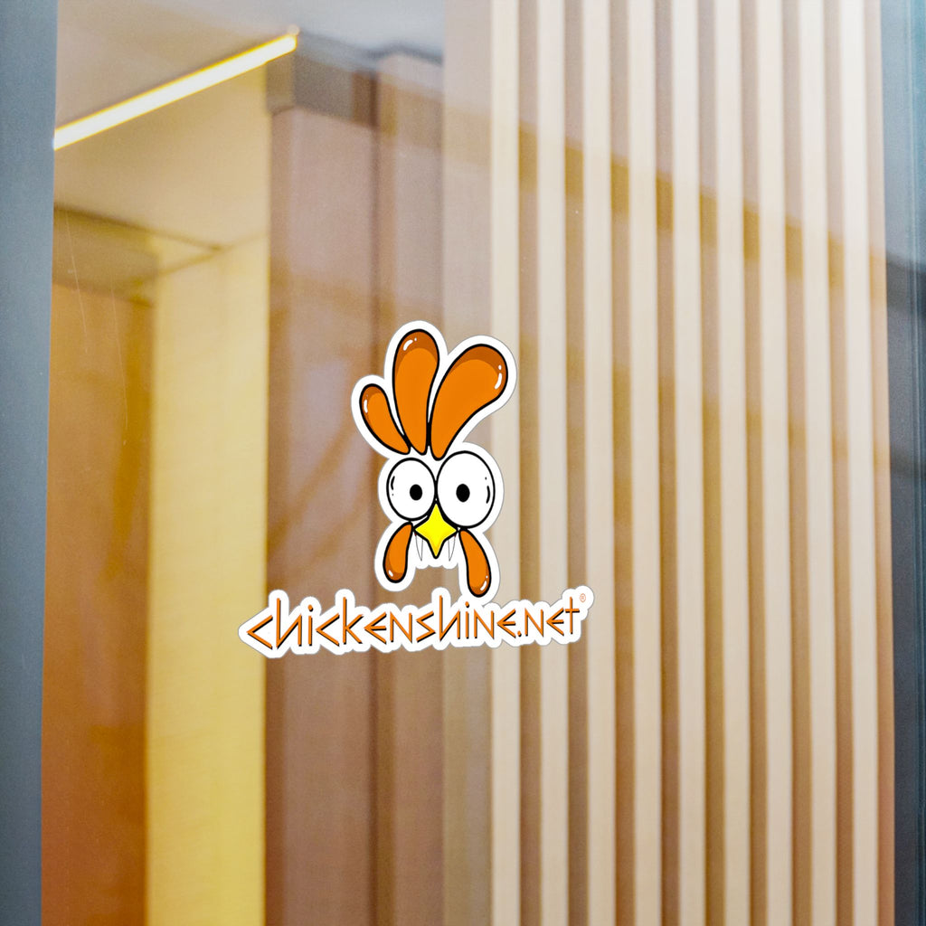 Halloween Chicken Shine Vinyl Sticker — Kiss-Cut Vampire Chicken Decal for Laptops, Water Bottles & Windows
