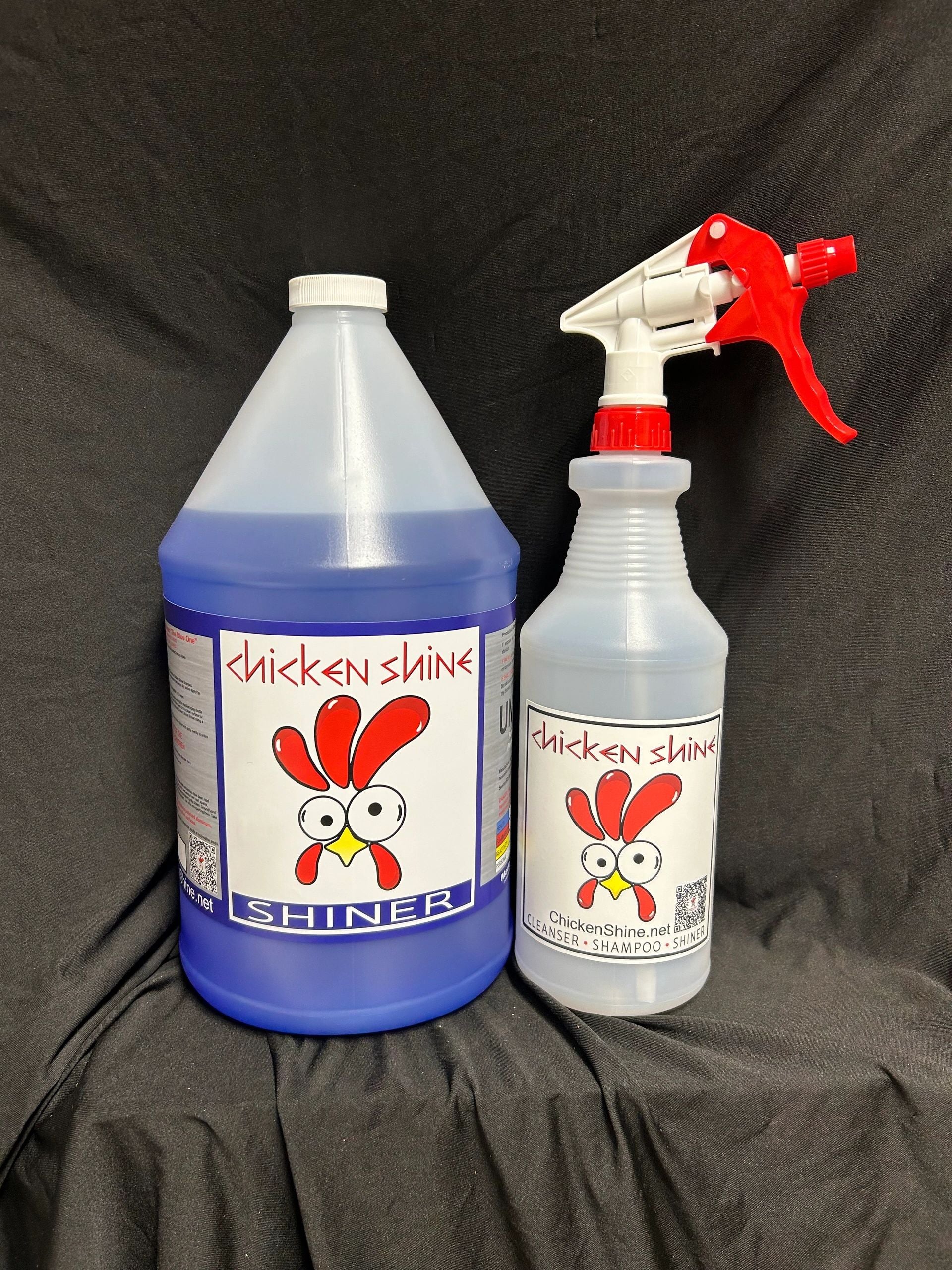 1 Gallon Chicken Shine Shiner Kit | Protection Spray & Refillable Bottle